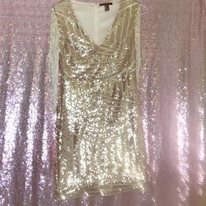 Forever 21 Champagne Pink sequence dress